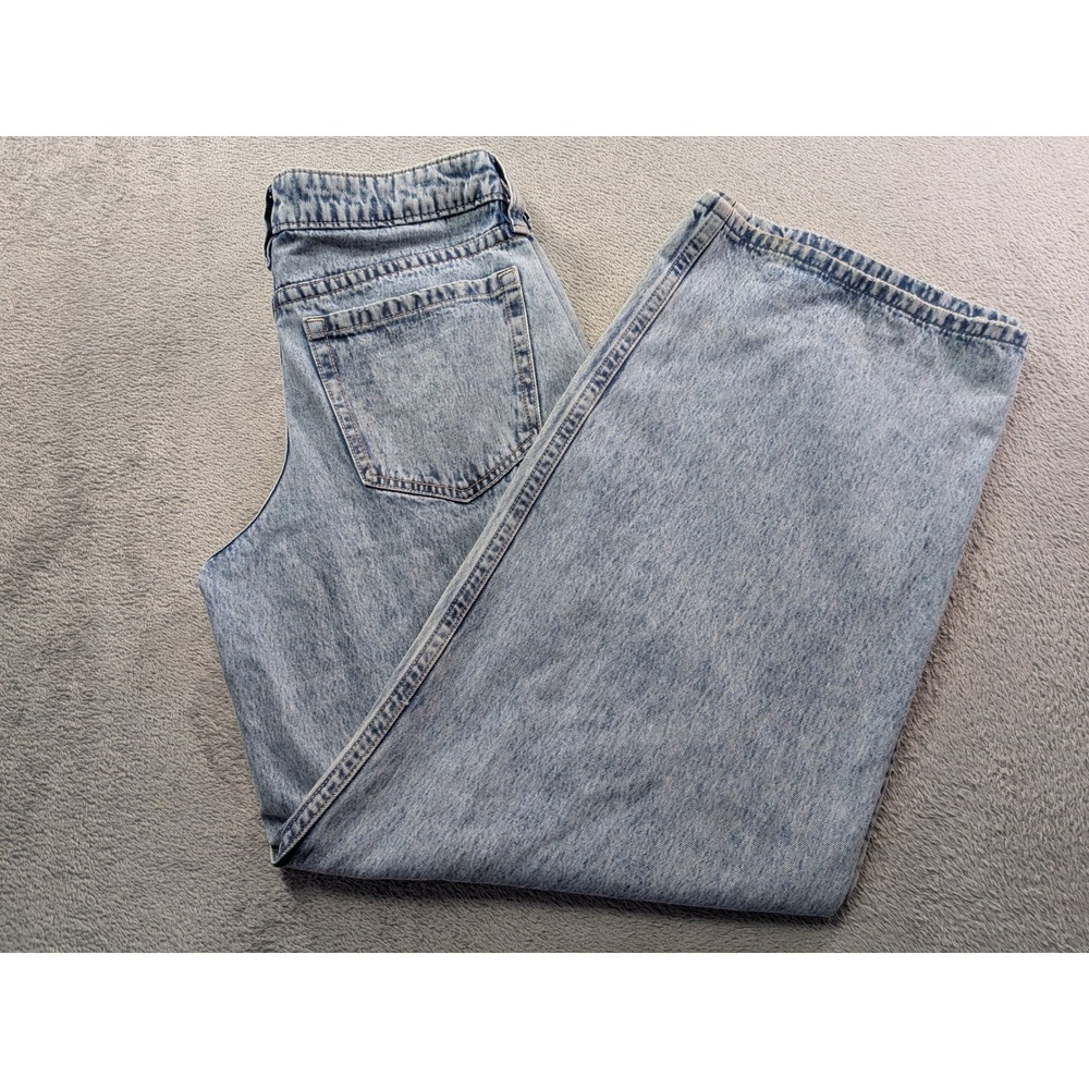 Hollister Low-Rise Super Baggy Jeans Light Wash Wide Leg Denim W29 Long 8L
